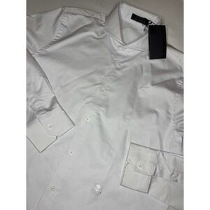 G/Fore Men's White Long Sleeve Button Up Shirt NWT $185 Skull Stretch READ!‎
